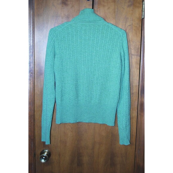 Mariele Waithe 100% Cashmere Sweater Womens Large Turtleneck Cable Knit - Picture 4 of 4